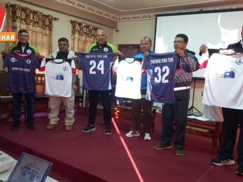 भक्तपुर युवा टिमद्वारा सहिद स्मारक सी डिभिजन क्वालिफायर २०२५का लागि जर्सी सार्वजनिक