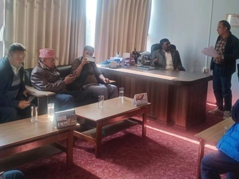 नगरकोट सडक खण्ड निर्माणकालागि स्थानीयबासीहरुको डेलिगेशन