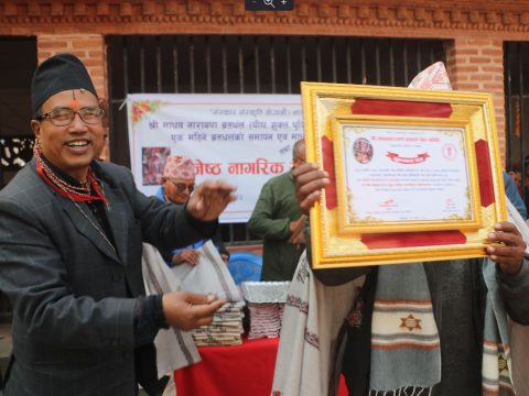 माधबनारायण ब्रतधलंका जेष्ठ नागरिकहरु सम्मानित