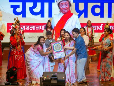 गुरु यज्ञमानपति बज्राचार्यमा समर्पित चर्या प्रवाह भव्य रुपमा सम्पन्न