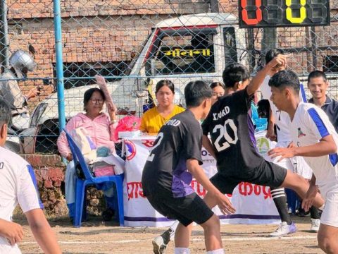 भक्तपुर वडा नं. १ मा विद्यालयस्तरीय फुटसल प्रतियोगिता सुरु