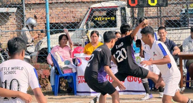भक्तपुर वडा नं. १ मा विद्यालयस्तरीय फुटसल प्रतियोगिता सुरु