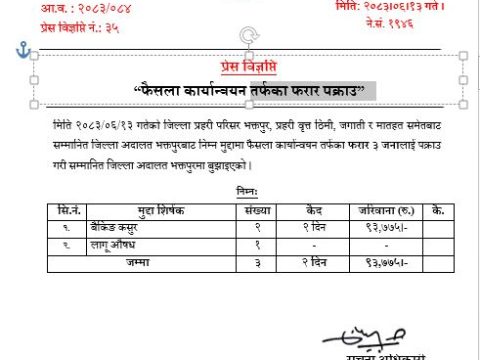 फैसला कार्यान्वयनतर्फका ३ जना फरार प्रतिवादी पक्राउ
