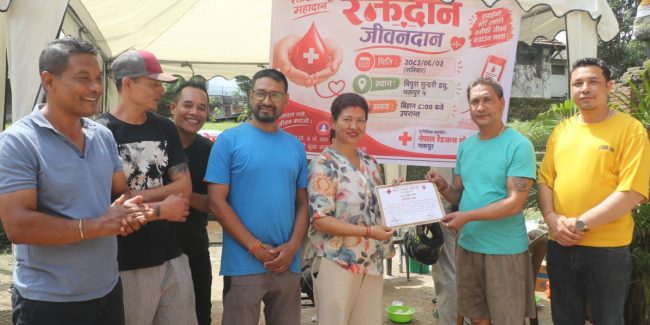 त्रिपुरासुन्दरीमा ‘रक्तदान महादान’ कार्यक्रम सम्पन्न, हाट बजारको पनि सुरुवात
